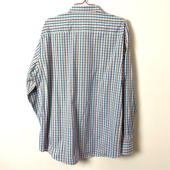 BUGATCHI Dress Shirt Button Down Long Sleeve Plaid XXL - Picture 8 of 14